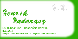 henrik madarasz business card