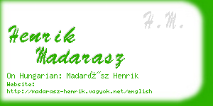 henrik madarasz business card